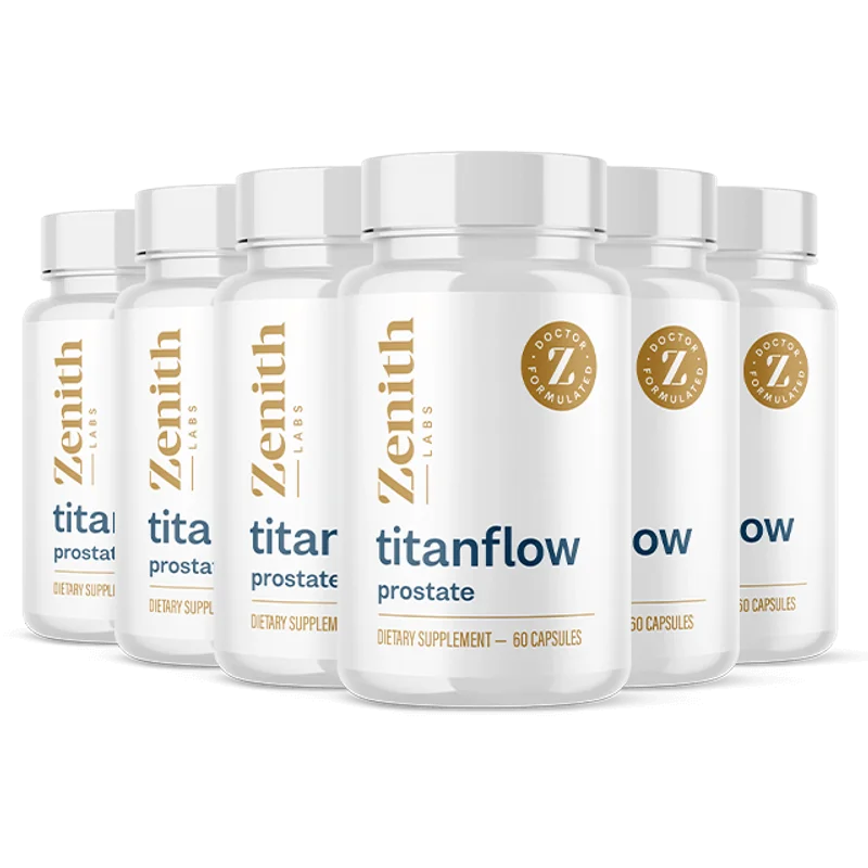 TitanFlow Men's Wellness Relief Supplement — 6 Bottle / 180 Day Pack