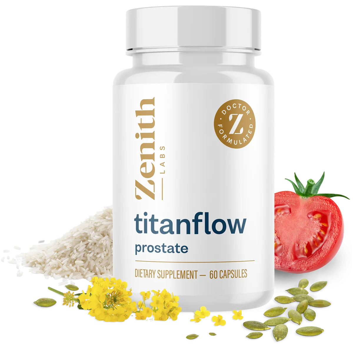 TitanFlow Men's Wellness Relief Supplement — Front Label